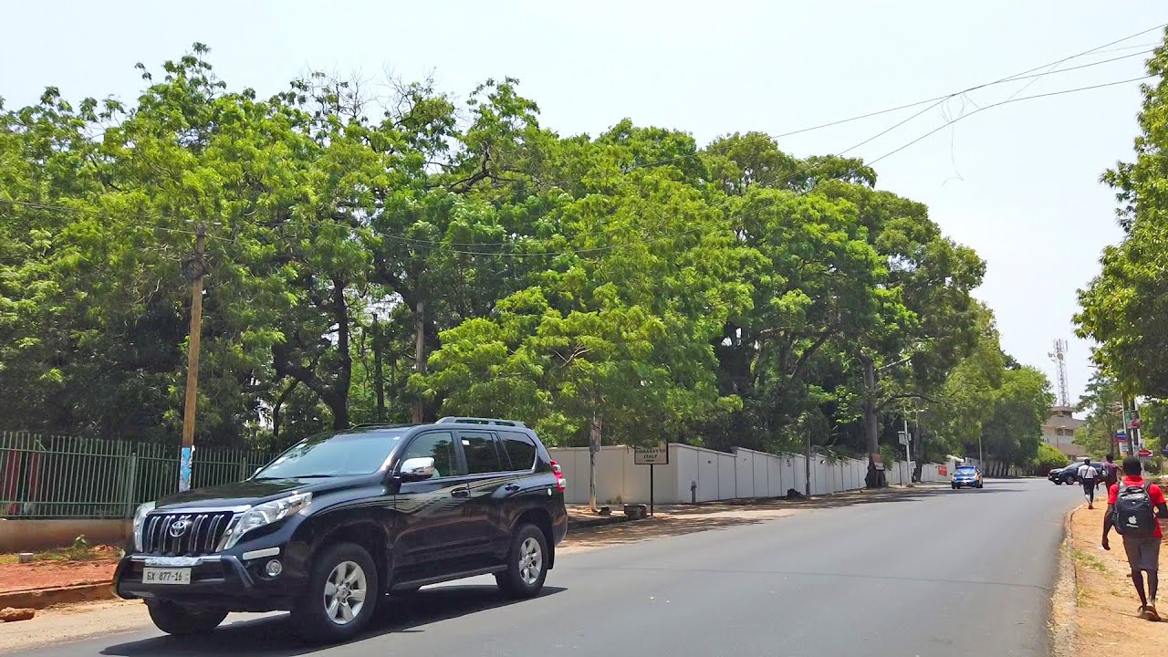 GHANA WALK CANTONMENTS JAWAHARLAL NEHRU ROAD ACCRA AFRICAN WALK VIDEOS