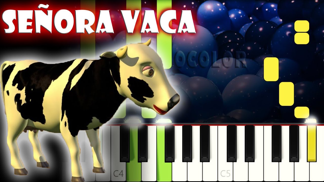 Señora Vaca | Piano Cover | Tutorial | Karaoke