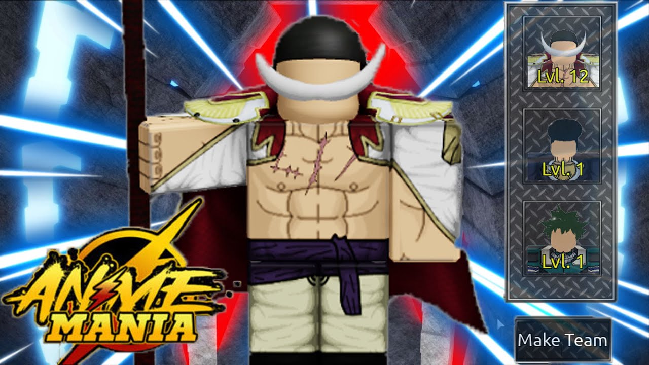 Starting in Anime Mania with a Legendary Unit Whitebeard | S Tier Unit? Showcase | Roblox