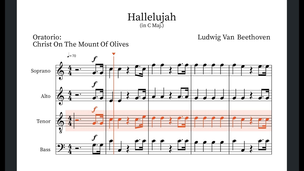 Hallelujah Of Beethoven: Tenor