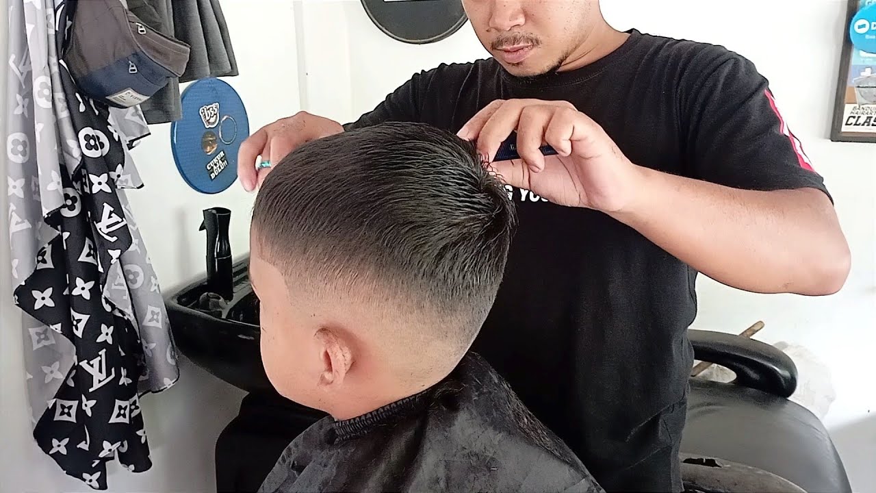Tutorial Cukur Anak SD Model tipis rapi Detail step by step mudah dipraktekan