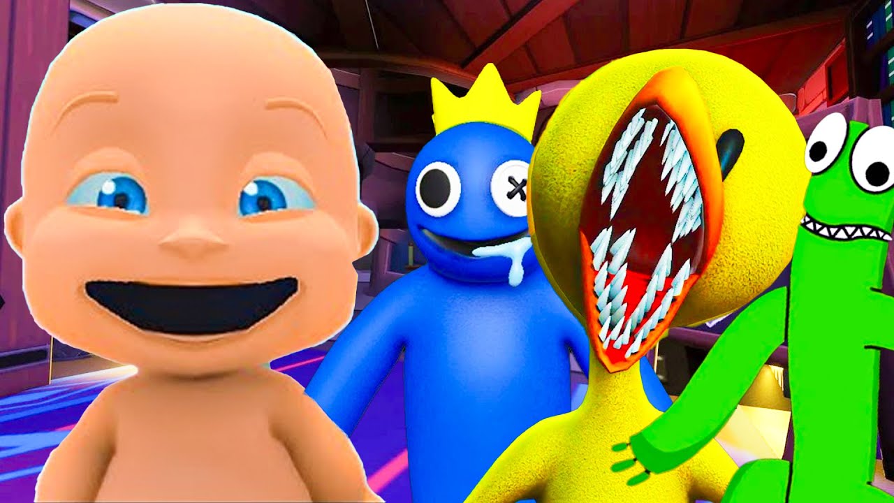 Baby MEETS Rainbow Friends!