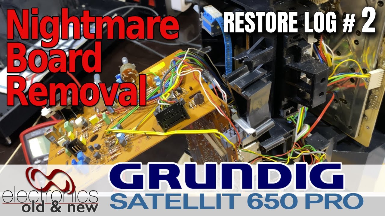 Nightmare board removal to repair power and audio sections. Grundig Satellit 650 Pro rest. pt.2