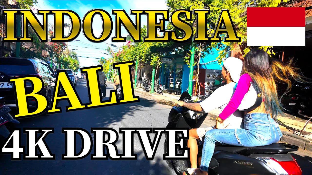Indonesia,Bali drive Kuta 4K  | Motorbike Ride  Streets of Kuta
