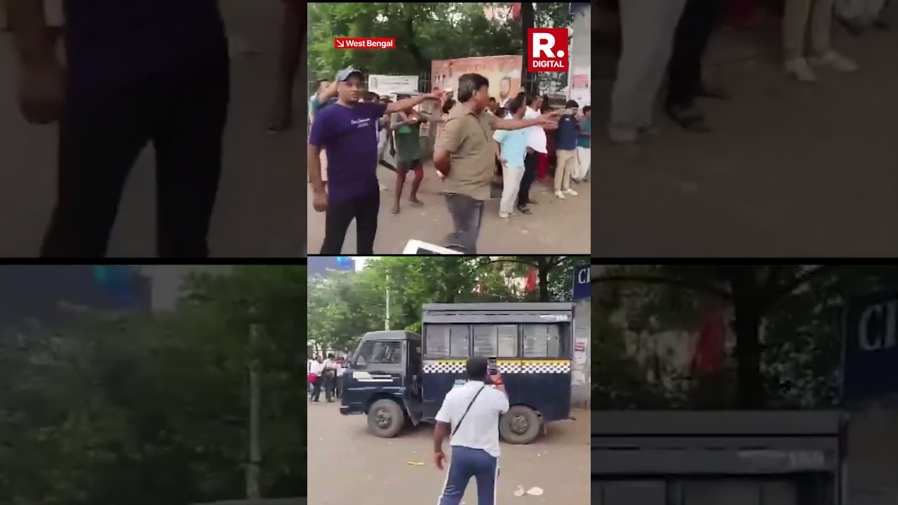 Angry Crowd Throws Eggs at Police Van Taking Away Swapan Samaddar For 2021 Bengal Post-Poll Violence