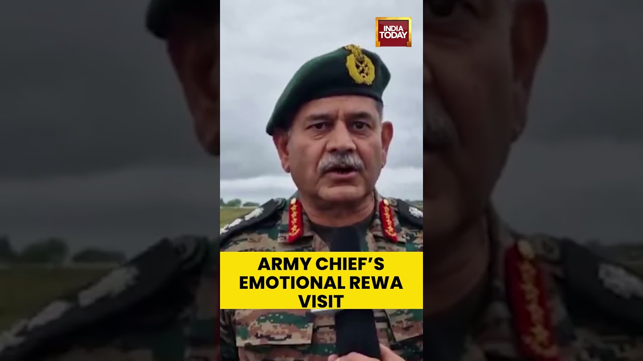 #ArmyChief #UpendraDwivedi Gets Emotional During Visit to His #Hometown #Rewa | #shorts #indiatoday