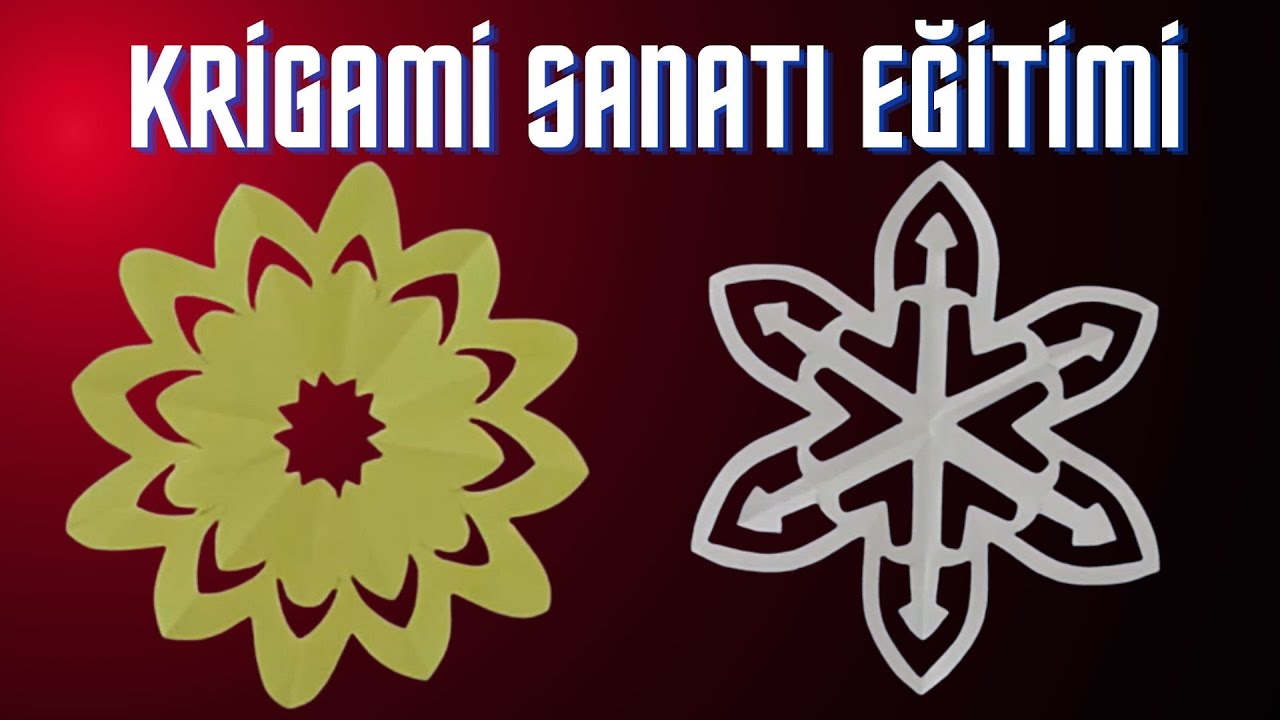 Krigami Kağıt Kesme Sanatı Eğitimi (62)  / Origami Okulu #krigami #origami