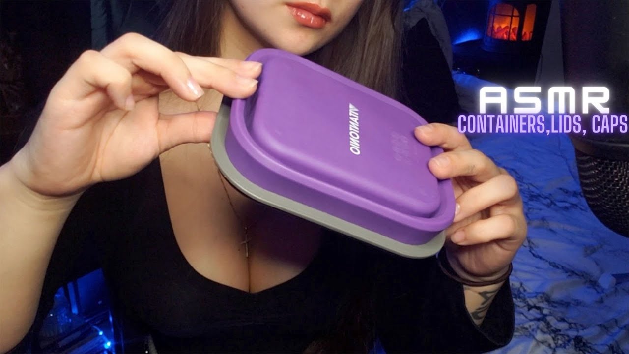 ASMR Whispered Fast & Aggressive Lid Sounds, Containers, Caps,Plastic Tapping & Scratching For Sleep