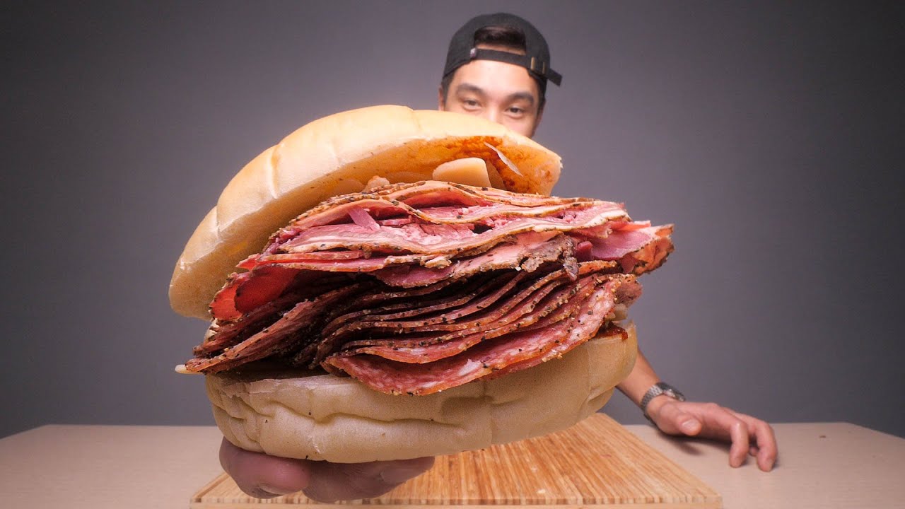 Salami Pastrami Umami Tsunami Sandwich