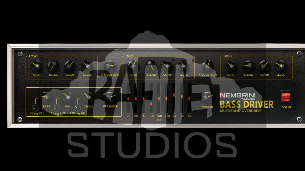 AWESOME Bass Amp Sim (Nembrini Audio-Bass Driver Multiband Overdrive Bass Amplifier Plugin)