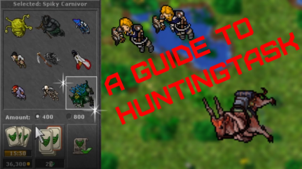 Tibia hunting task - How does it work and what does it take?