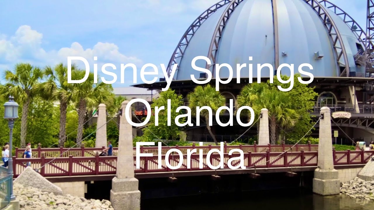 Restaurants, shopping, Entertainment at Disney Springs, Orlando, Florida,Walking Tour, 4K, June 2022