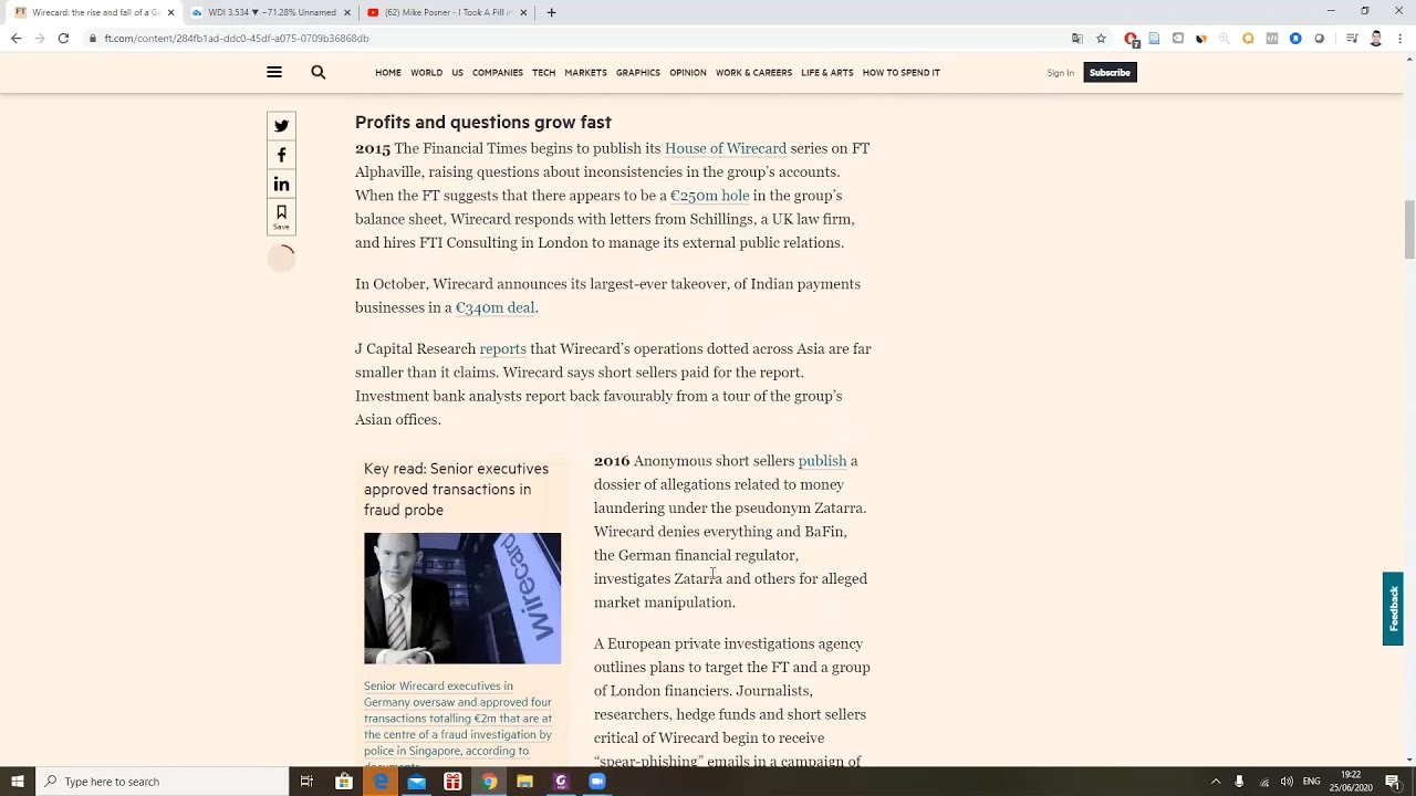 Strory behind the fall of #wirecard stock