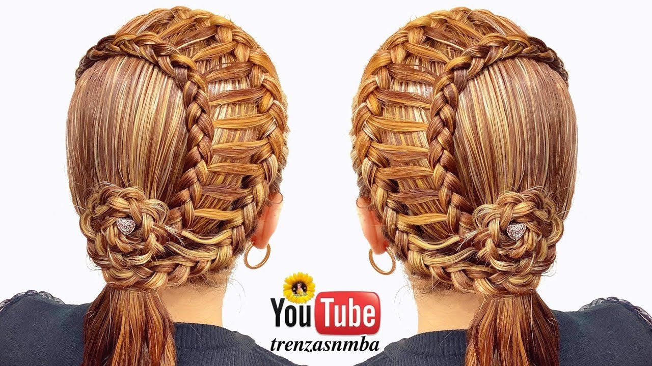 PEINADO EN TRENZAS COMBINADAS  FÁCIL |PEINADOS PARA NIÑAS| #hairstyle #easy #hairstyles