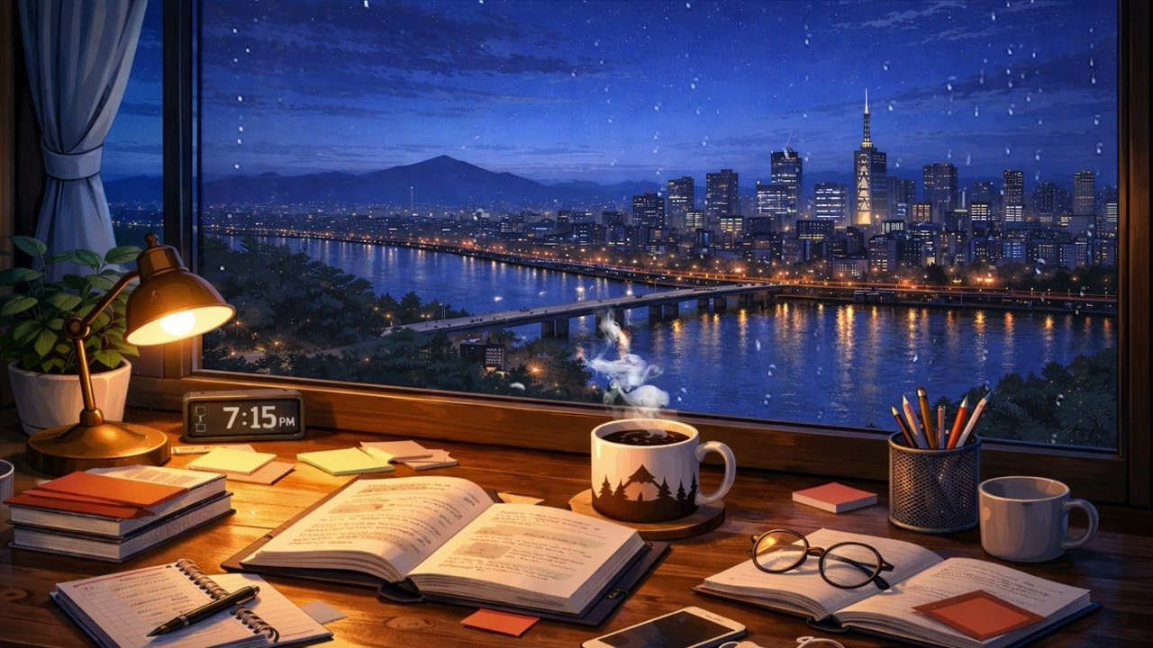 Rainy Jazz Study Session | 3 Hours of Pure Focus 🌧️