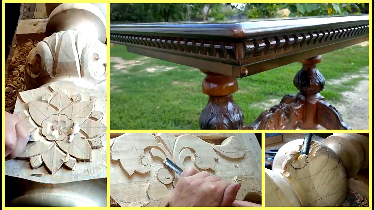 Fabrication d’une TABLE à Manger EXTENSIBLE en Bois Massif avec Rallonges Intégrées | Pieds Sculptés