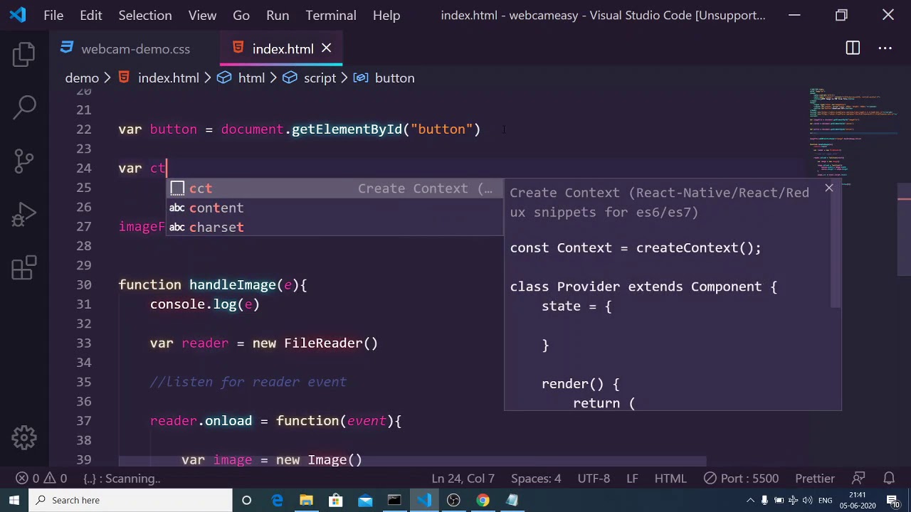 jsPDF Convert Image to PDF From Local File System Using Html2Canvas in Javascript Full Example