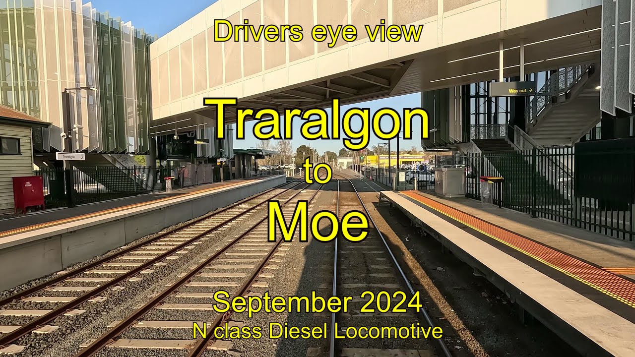 Drivers eye view,  Traralgon to Moe, N class, Sep 2024