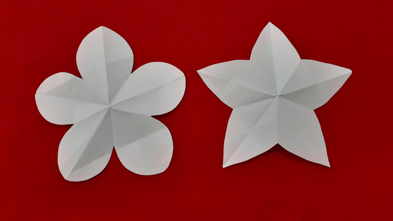 Como cortar Flor 5 pétalas Facilmente - Cut Flowers of five petals/Molde para Flor em E.V.A