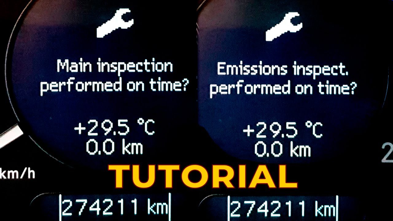 Mercedes W211 W219 Ошибка Emissions inspect. Performed on time? и Main inspection performed on time?