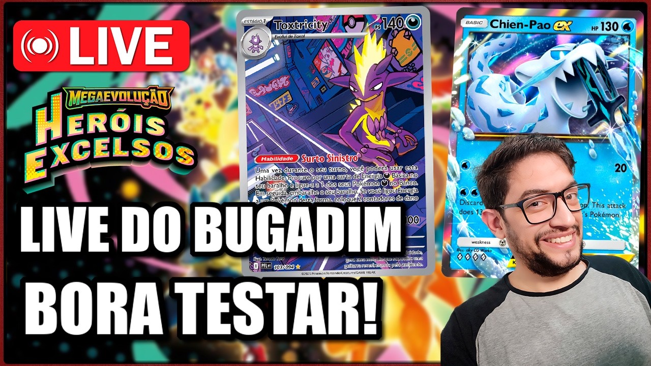 LIVE BUGADA - BORA TESTAR TREINA PRO TORNEIO POCKET E COM DARKBOX PÓS ROTAÇÃO