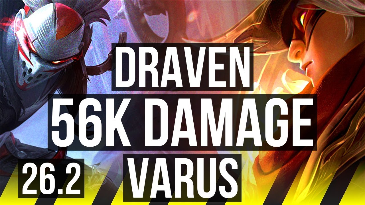 DRAVEN & Blitzcrank vs VARUS & Alistar (ADC) | 56K damage | KR Master | 26.2