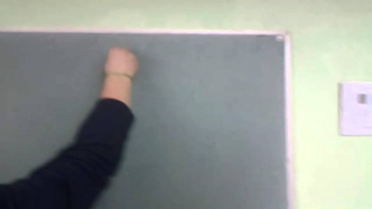 TUTORIAL: how to draw a line with chalk on blackboard