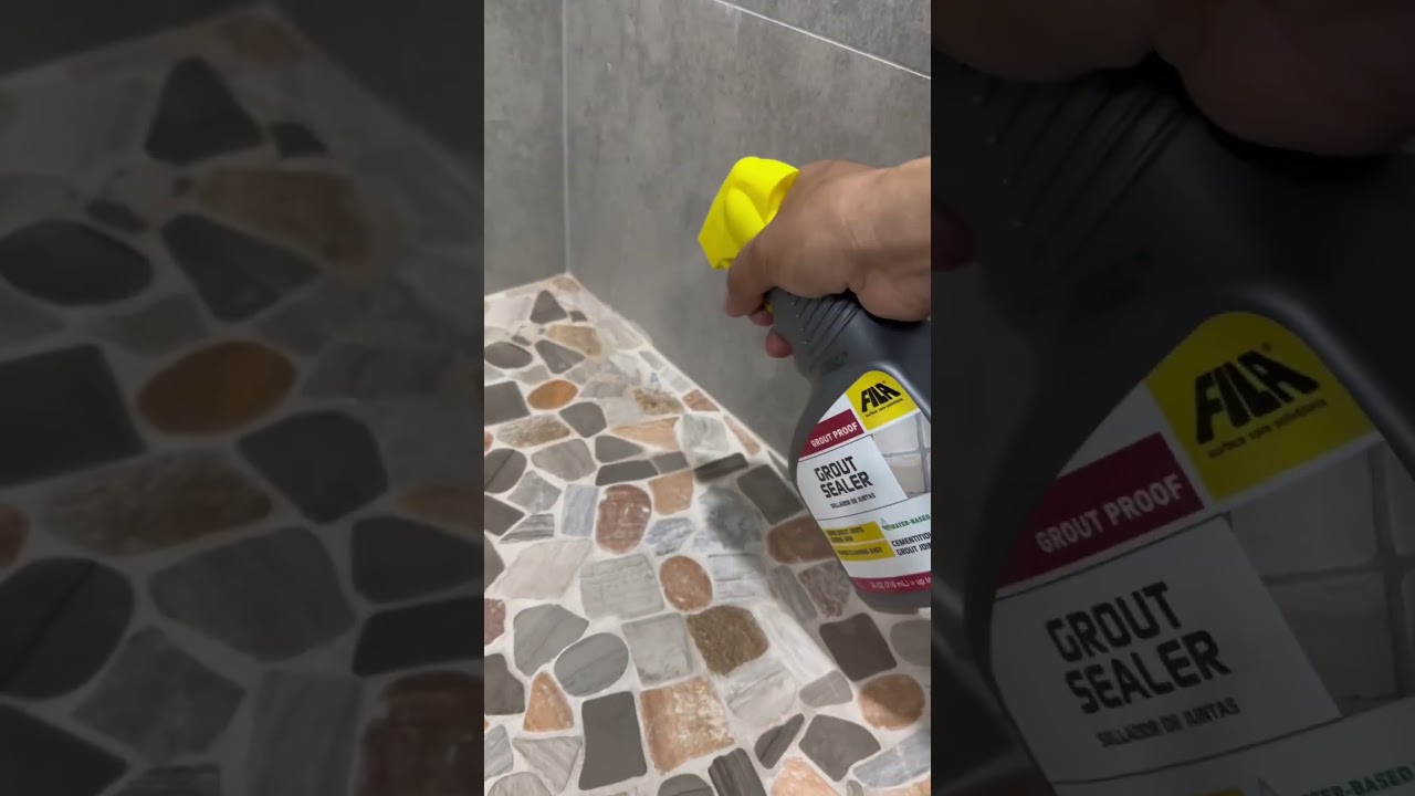 Grout sealer #bathroomremodeler #tiling #diy #construction #bathroom #tile