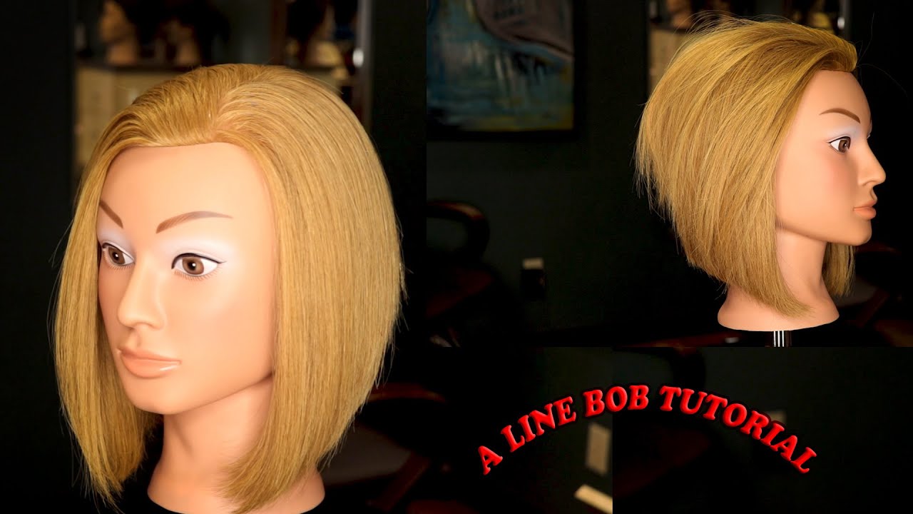 LEARN HOW TO CUT A LINE BOB HAIRCUT TUTORIAL STEP BY STEP, SHORT BLONDE HAIRCUT #ALINEBOB