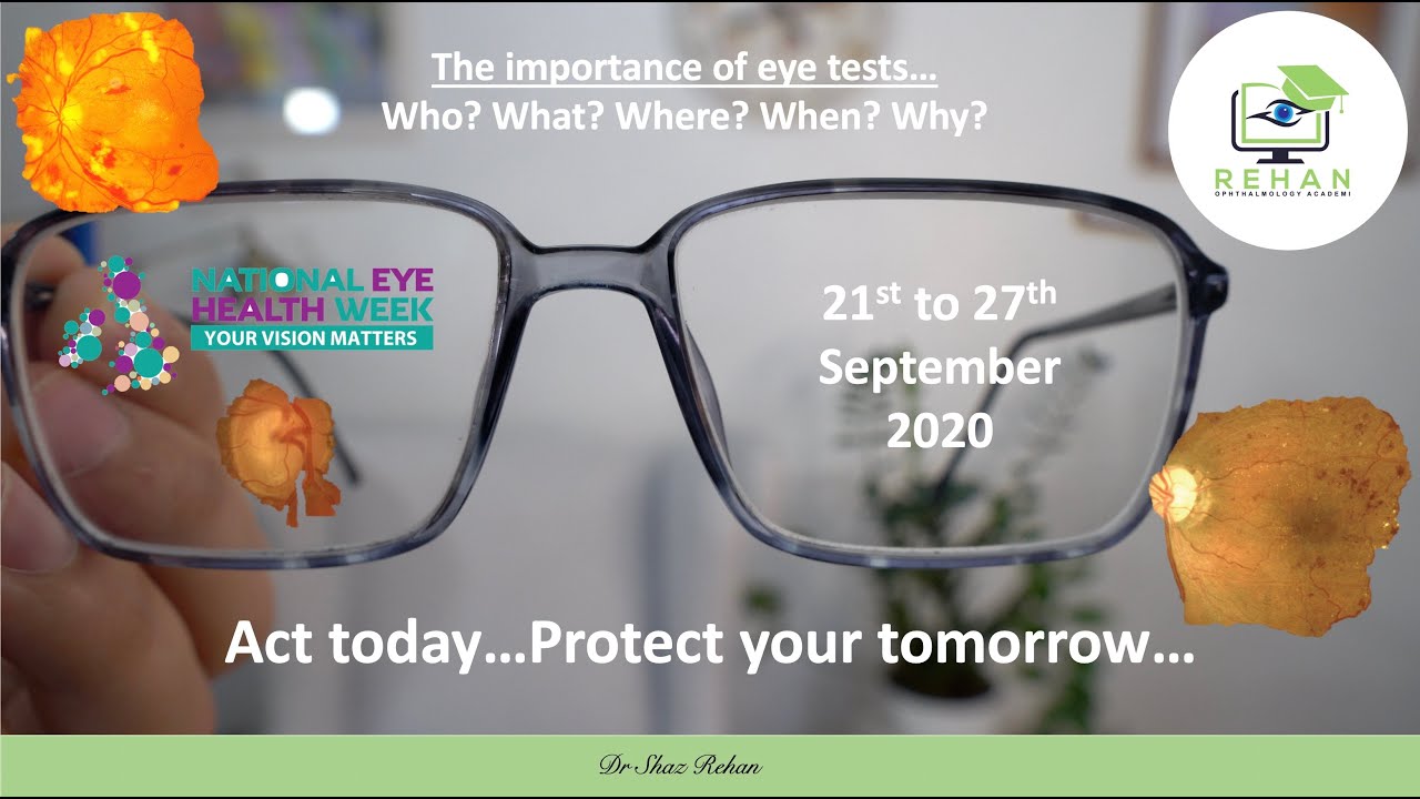 National Eye Health Week 21 – 27 September 2020 I Dr Shaz Rehan