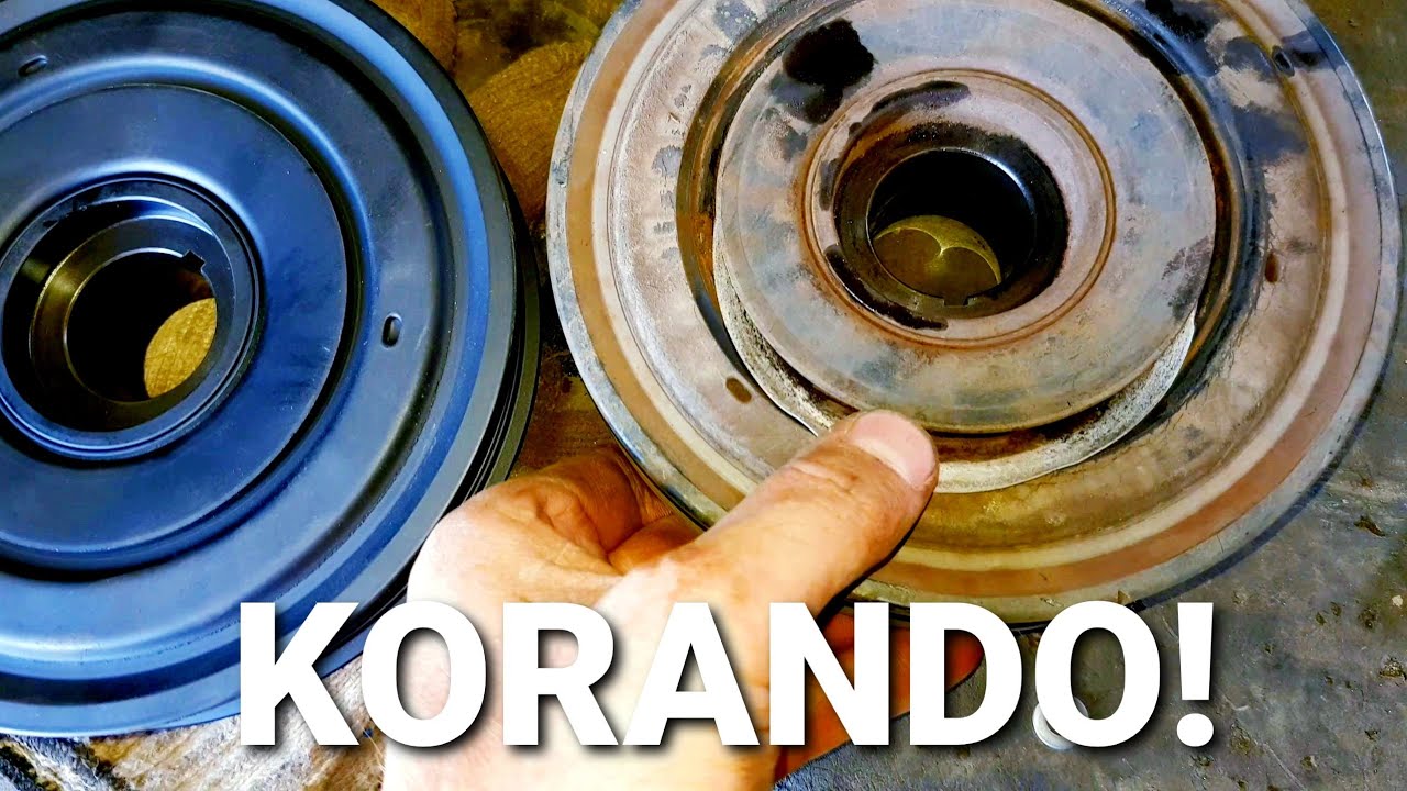 Как открутить шкив коленвала на Санйонг Корандо с АКПП