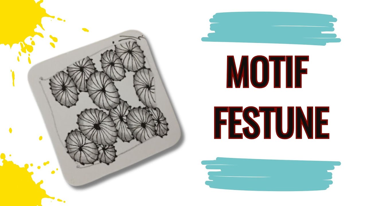 Dessin relaxant avec le motif Festune - méthode Zentangle