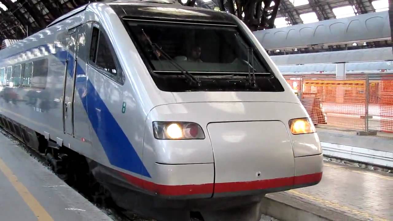 Cisalpino ETR 470 Train Pulling Into Milan's Centrale Railway Station