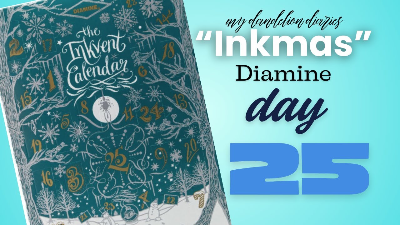 Набор чернил Diamine Teal Inkvent: День 25 | #inkmas2025