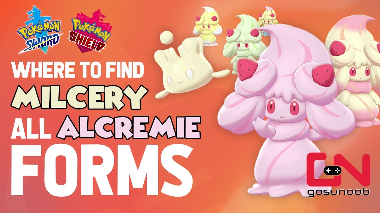 Where to find Milcery & How to Evolve into Alcremie - All 9 Forms - Pokemon Sword & Shield