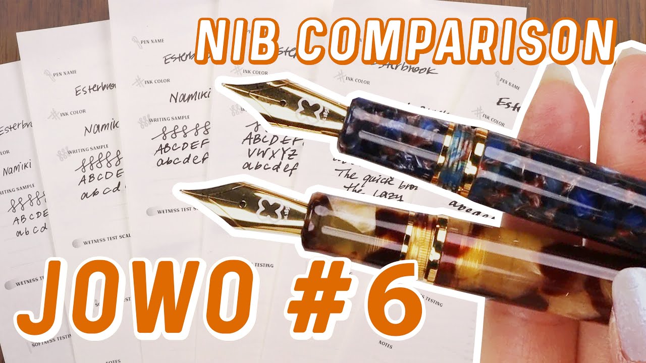 JoWo #6 Nib Comparison - Standard Sizes