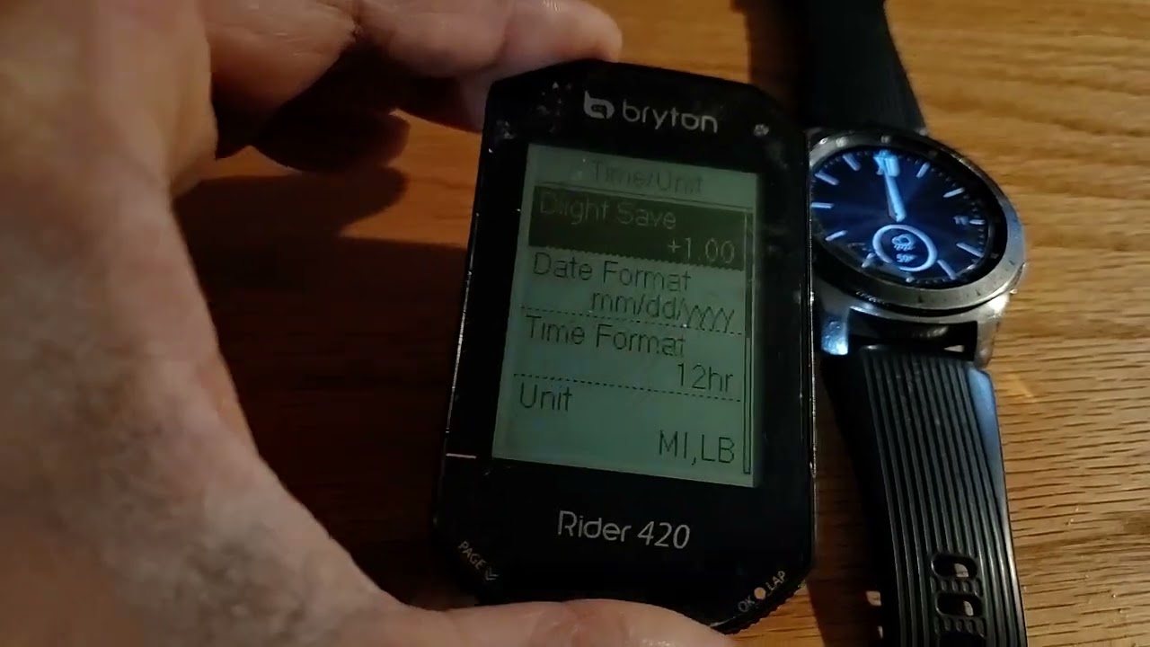 How to adjust time on Bryton Computer for end of Daylight Saving Time.