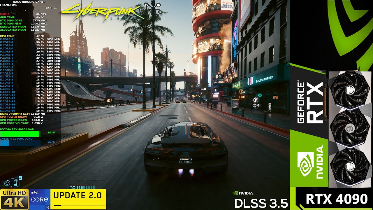 Cyberpunk 2077 2.0 Path Tracing DLSS 3.5 4K | RTX 4090 | i9 13900K