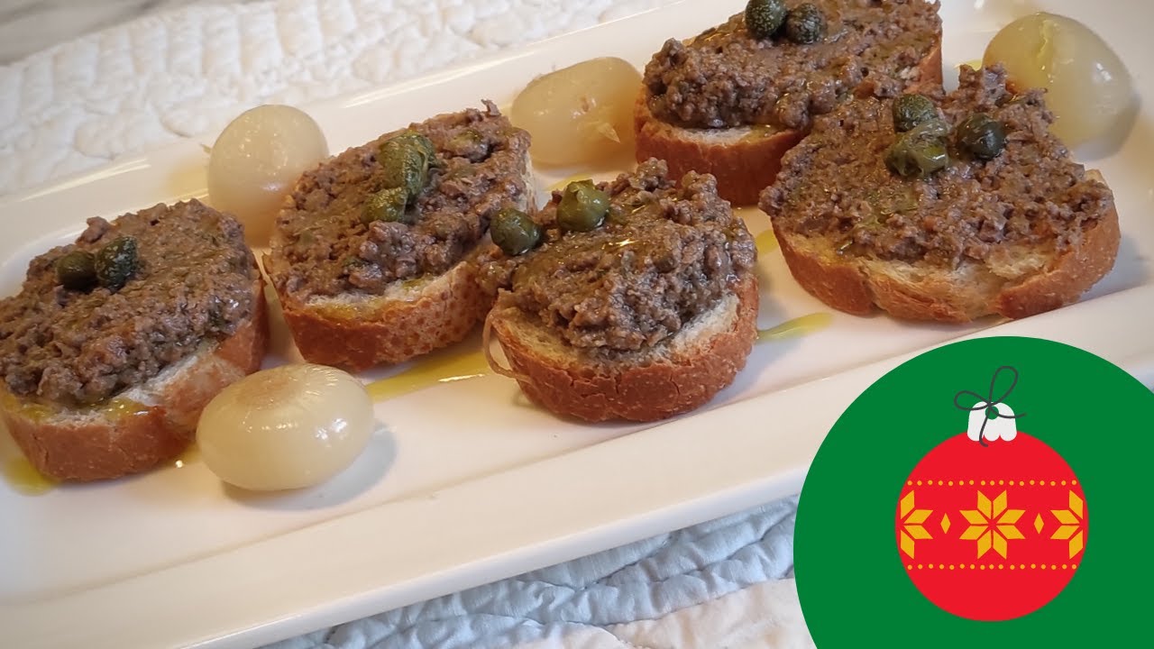 Crostini toscani con fegatini I Crostini neri della tradizione