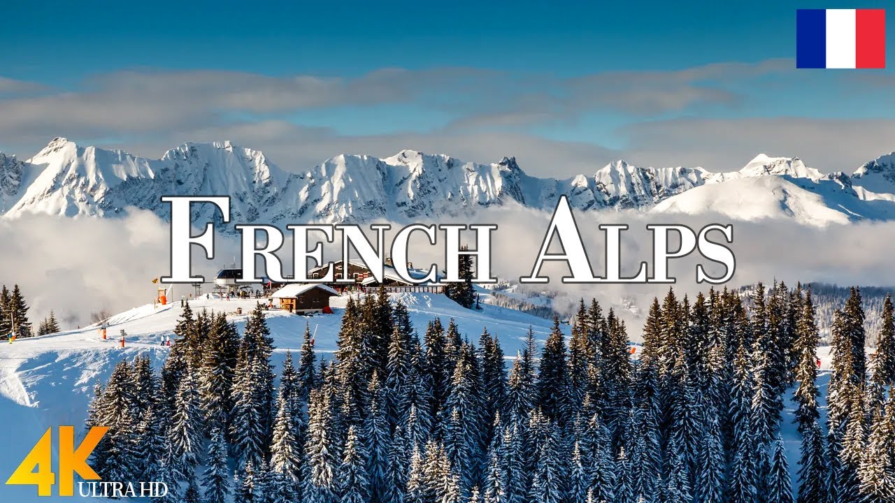 Winter French Alps 4K Ultra HD • Enchanting Winter, Scenic Relaxation Film with Calming Music.