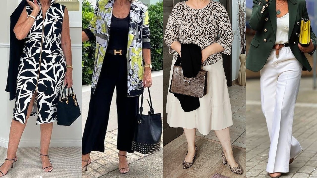 Como lucen las MUJERES de mas de 50 60 70 80 AÑOS las NUEVAS TENDENCIAS DE MODA 2024 para PRIMAVERA
