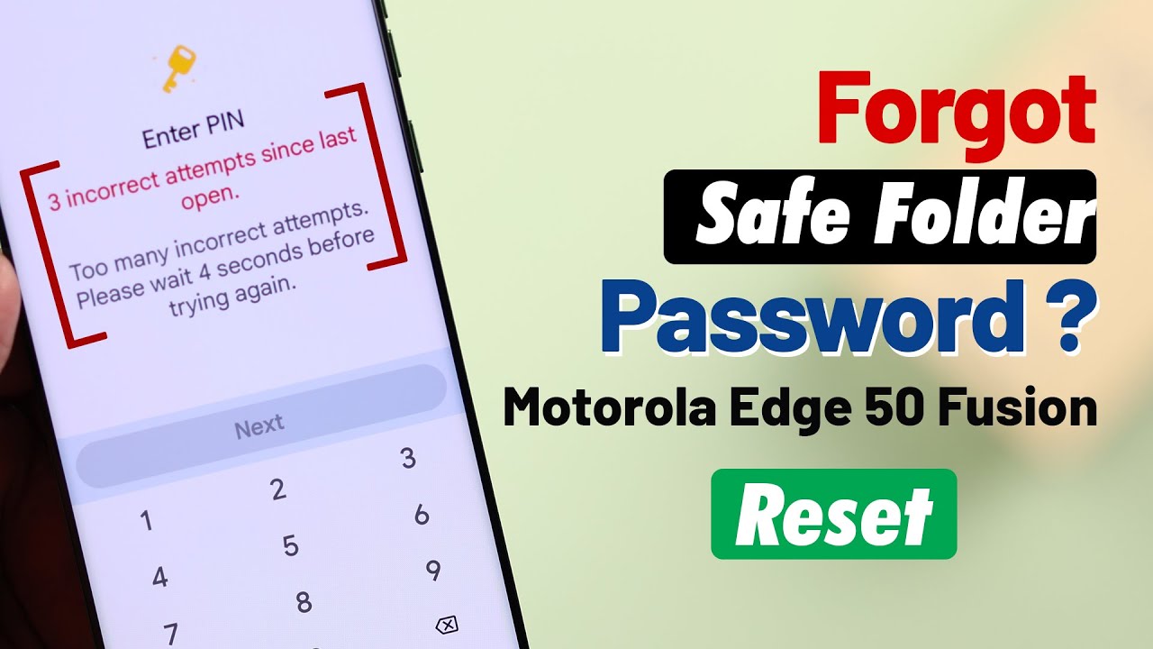 Fix- Forgot Safe Folder Password on Motorola Moto Phone!
