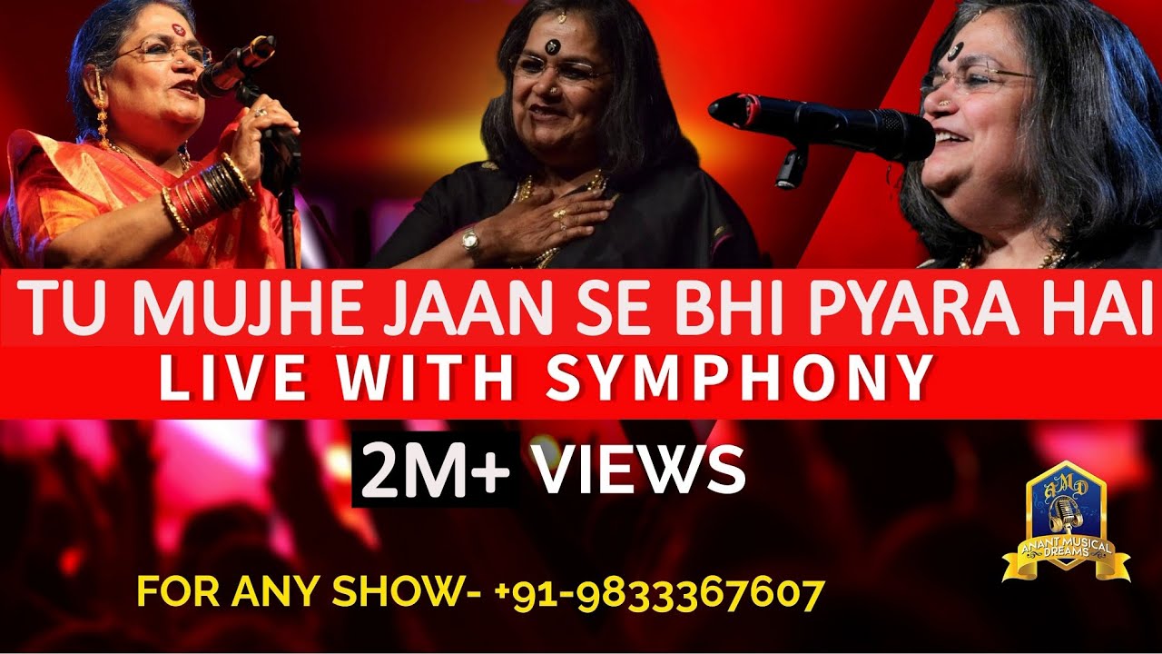 Heart Touching Love Song 💔 | Tu Mujhe Jaan Se Bhi Pyara Hai Live By Usha Uthup