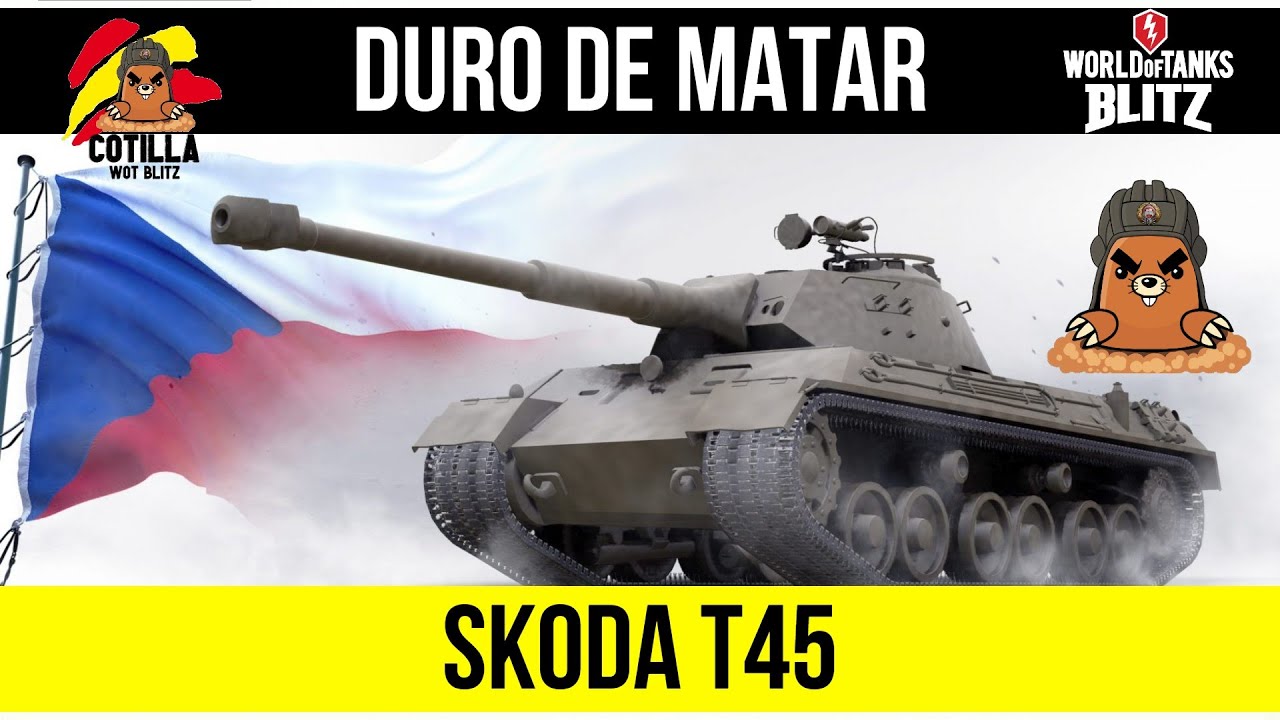 Como usar Skoda T 45 WoT Blitz en Español | Tanque GRATIS en WoT Blitz | Como equipar Skoda T45 WOTB