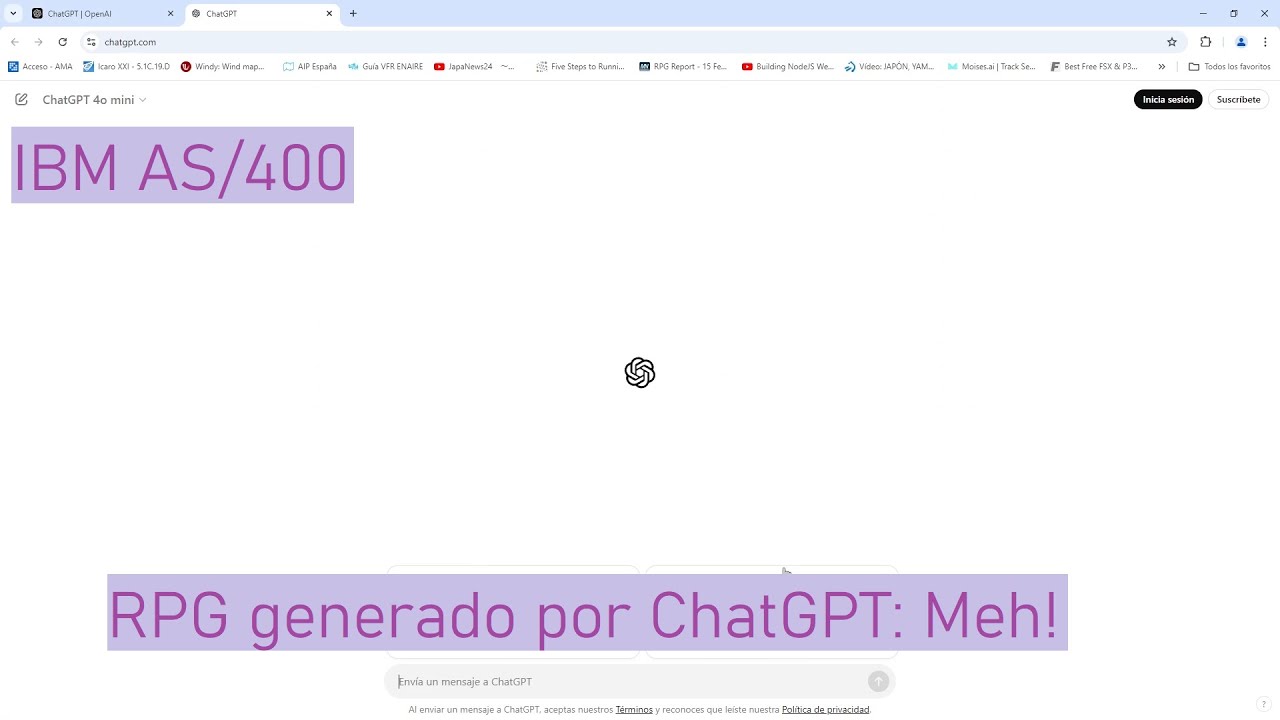 IBM AS/400: RPG generado por ChatGPT: Meh!!