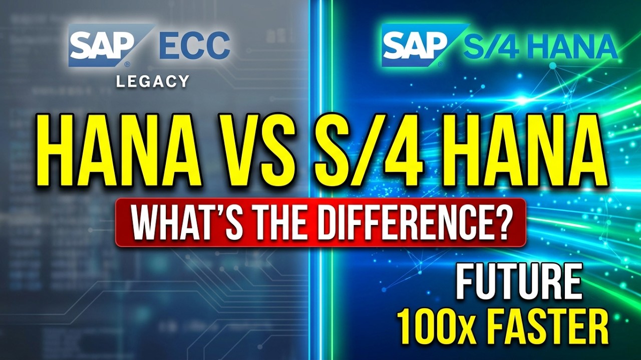 Difference between Sap Hana & SAP S4 Hana | Difference between ECC and SAP S4 HANA |HANA vs S/4 HANA