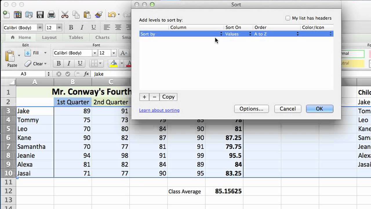 Как настроить сортировку в Excel: использование Microsoft Excel
