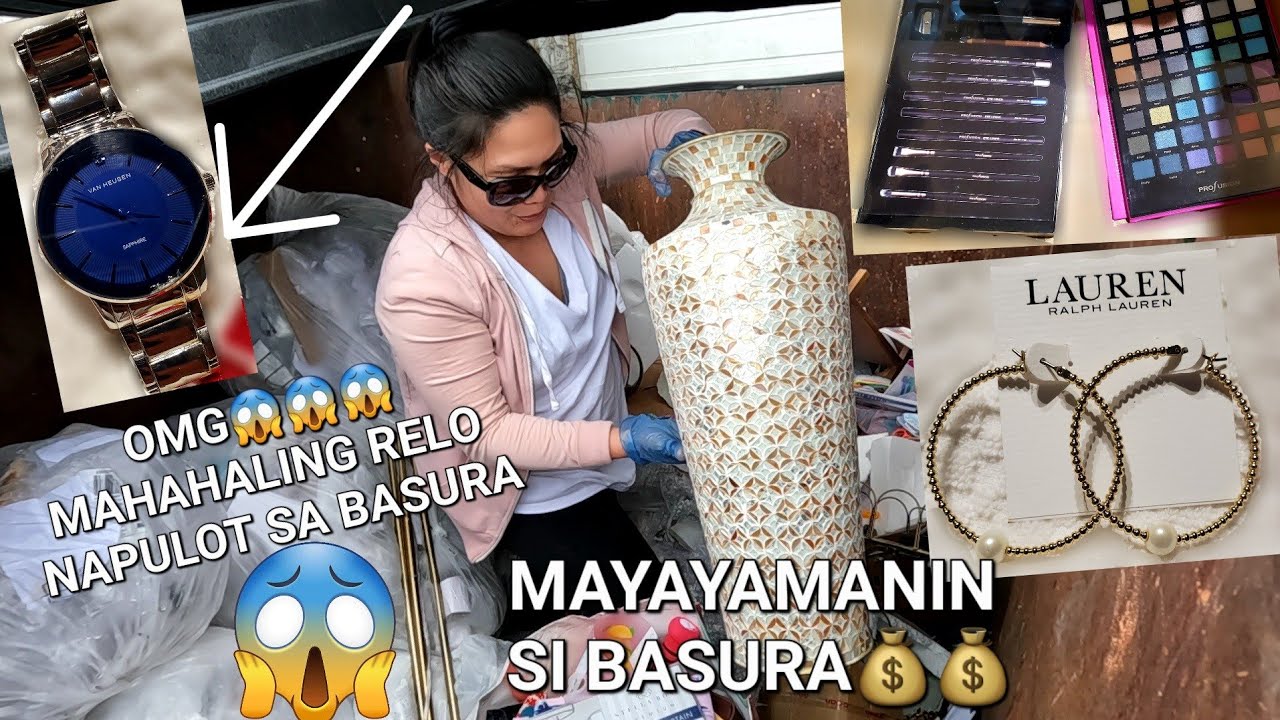 Dumpster Diving: BRANDED ITEMS NAPULOT SA BASURA😱😱😱 WOW MAMAHALING RELO ⌚️💰💰😱😱 YAYAMANING BASURA💰💰💰