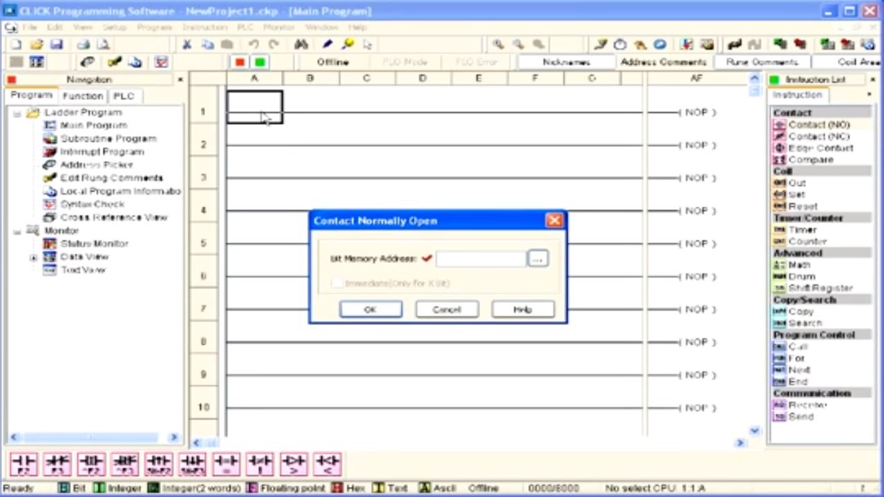 CLICK PLC - How to Create a Project (Part 3) from AutomationDirect