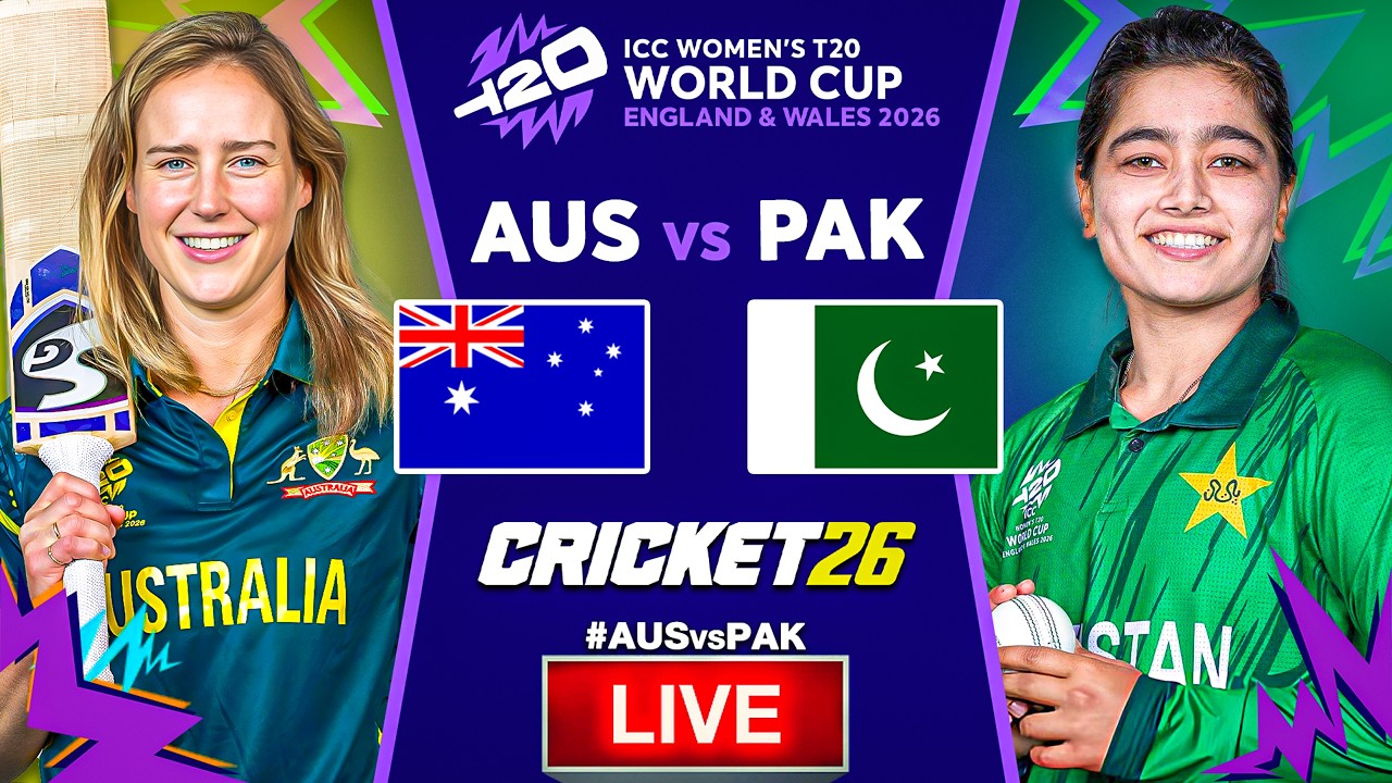 🔴 Australia W vs Pakistan W Live | ICC Women's T20 World Cup 2026 | AUS W vs PAK W | Cricket 26 Game